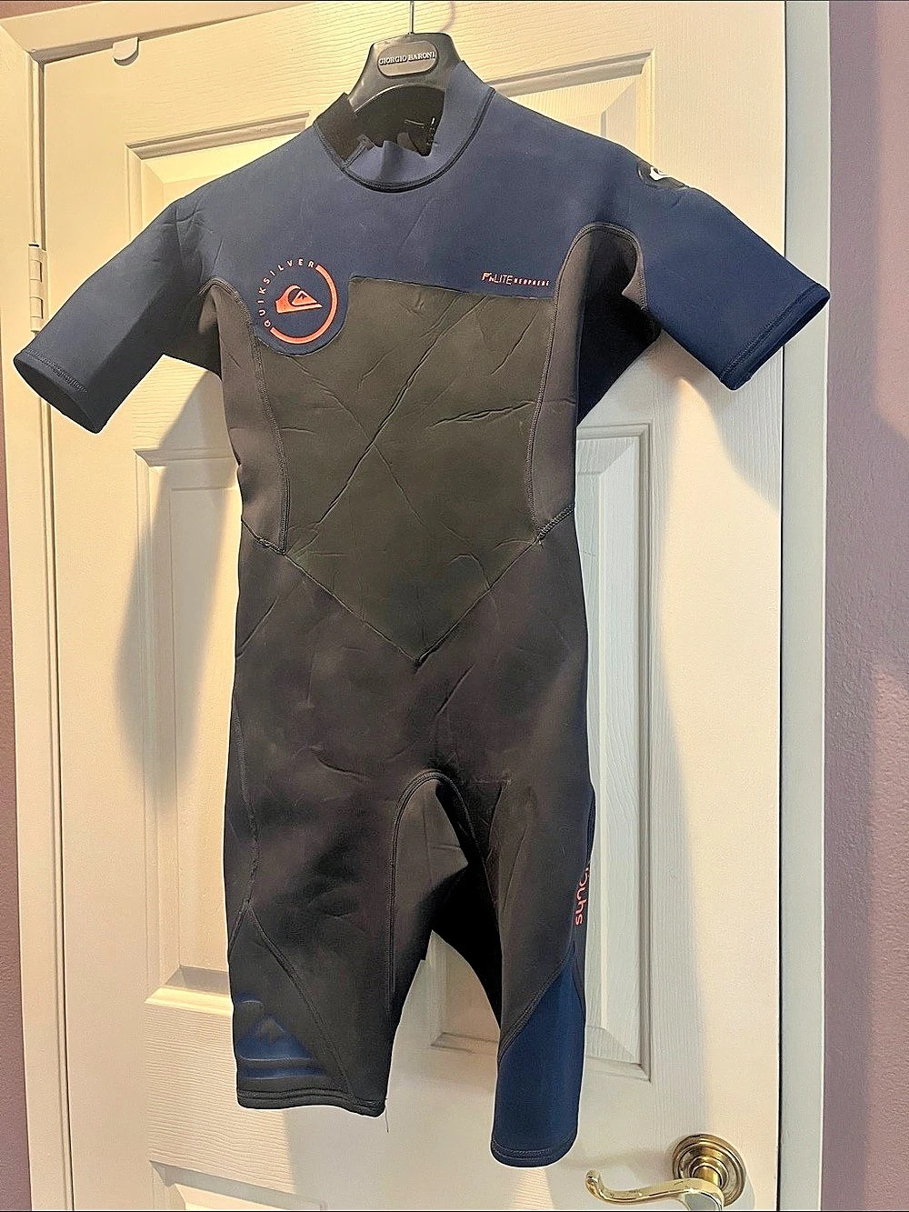 Quiksilver F'lite Short Sleeve Wetsuit in Black & Blue